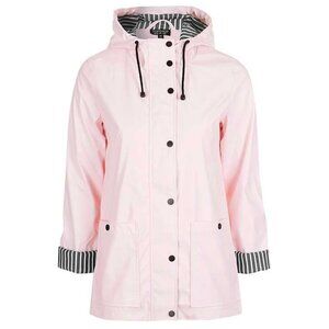 Topshop Ivy Hooded Rain Jacket Pink